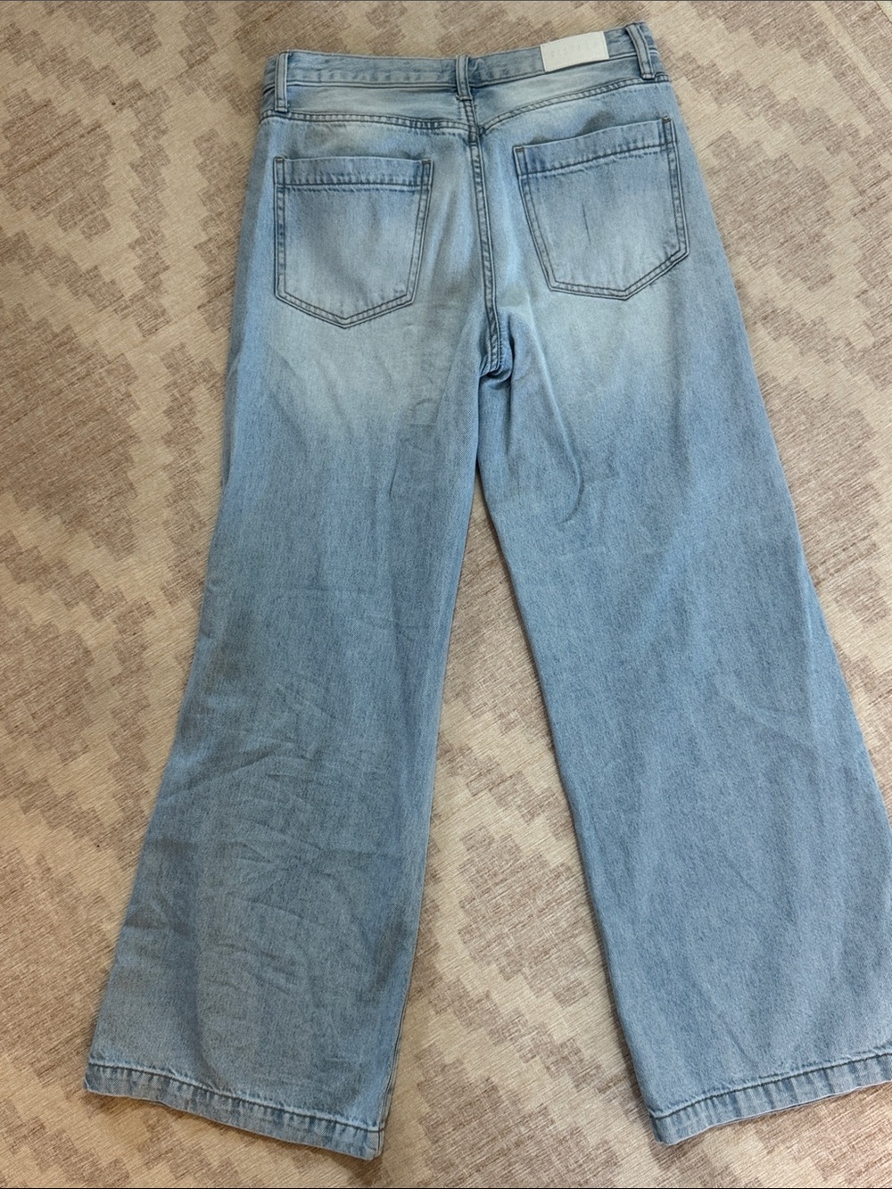PISTOLA Size 27 Wide Leg Jeans Light Wash Denim Lyocell High Rise - Picture 5 of 9